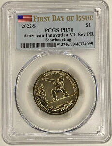 2022-S �A�����J���C�m�x�[�V���� VT ���o�[�X�v���[�t �X�m�[�{�[�h FDOI PCGS �ؖ��� PR70