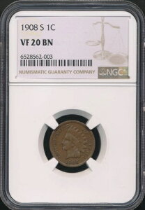 1908-S �C���h �Z���g NGC VF 20 BN *�Z�~�L�[ �f�[�g* *�V���[�v �R�C��!*