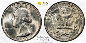 1934�N���V���g���N�H�[�^�[PCGS MS-64���C�g���b�g�[