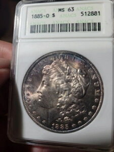 1885 0 1�h�� �����K���E�_���[ MS63 ANACS �g�[��