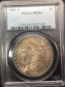 1882�N S �����K���E�_���[ PCGS MS 64 �J���t���g�i�[