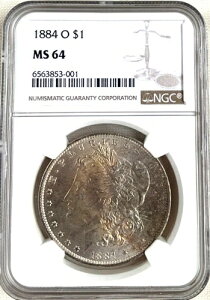 ? 1884-O MS64 NGC �����K�� �V���o�[ �_���[ �S�[���f���g�[�� �^�C�^�� 1�h���R�C�� ���
