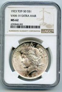 ?? 1923�N �V���o�[�s�[�X�h��NGC MS-62�AVAM-1V�G�N�X�g���w�A�A�g�b�v-50�AR6-