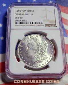 1896�N ���[�K���E�_���[ �g�b�v100 VAM-19 MPD 8 NGC MS 63 ~ ���[�|�b�v ~ �u���C�g�R�C��