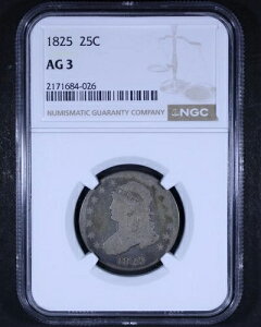 1825 �N �L���b�v�h �o�X�g �N�H�[�^�[ - 25 �Z���g NGC AG03 - ��v�ȃR�C��!