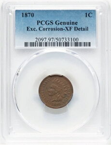 1870�N�C���f�B�A���w�b�h�Z���g1�Z���gPCGS XF�ڍׁi100�j
