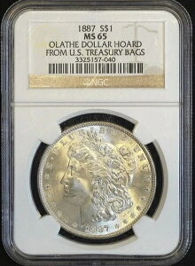 1887�N �����K����� $1 NGC MS65 �W�F�� �I���C�T �h�� �z�[�h �g���W�����[