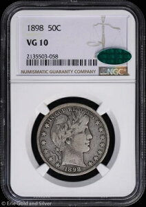 1898�N 50�Z���g �o�[�o�[ �n�[�t �h�� NGC VG 10 CAC