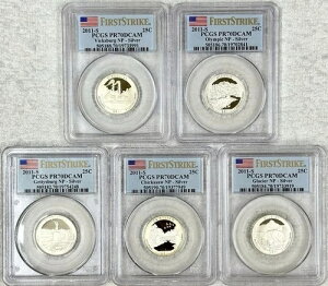 2011 S �v���[�t �V���o�[ �N�H�[�^�[�Z�b�g ATB PCGS PR70DCAM �t�@�[�X�g�X�g���C�N �t���b�O���x��