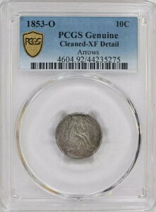 1853�N O Liberty Seated Dime PCGS Ge-nu Arrows