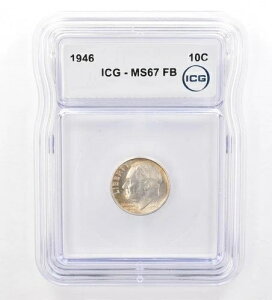 1946�N ���[�Y�x���g �_�C�� MS67 FB ICG �y���t�F�����g�[�� *7321