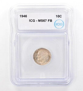 1946�N�� ���[�Y�x���g �_�C�� MS67 FB ICG ���������F *7316