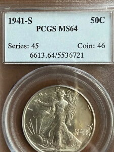 1941-S �E�H�[�L���O�E���o�e�B 50�Z���g PCGS MS64 �u�����A���g ������ �t���X�e�B