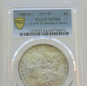 1900-O ���[�K�� �V���o�[ �h�� VAM-15 �_�u���X�^�[ - �g�b�v100 - PCGS MS 64 - F#6970