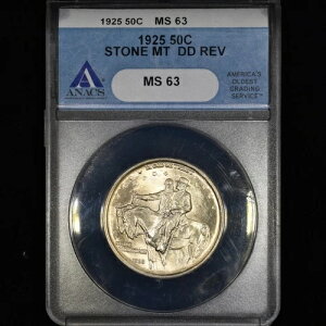 1925 �X�g�[���}�E���e�� �n�[�t�_���[ ? ANACS MS-63 ? �V���o�[ 50C DD REV �_�u���_�C DDR