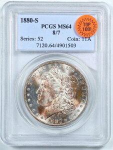 1880-S 8/7 �N���X�o�[ $1 �����K����� MS63 PCGS 4901503 VAM-10 �g�b�v100