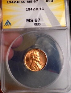 �����J�[�� �E�B�[�g�Z���g 1942 D ANACS MS 67+++ ���b�h�����X�^�[ �n�C�O���[�h WOW �R�C��