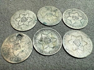 1852�N 3�Z���g��� �g���� 3cs �󏭃R�C�� ���ʗǍD ���b�g6 �Ĕ�