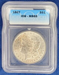 1887�N �����K�� �V���o�[ �h�� ICG MS65 ���C�g�g�[�j���O