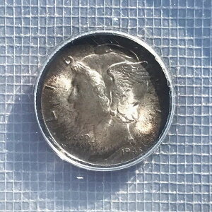 1945�N-S Mercury 10c Dime ANACS MS 66 �}�C�N��S �r���[�e�B�t�� �����g�[�j���O-�č��R�C��-