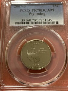 2007-S 25�Z���g ���C�I�~���O�B �N���b�h�L�[ �N�H�[�^�[ �v���[�t PCGS PR70DCAM �L�[���p�[�t�F�N�g