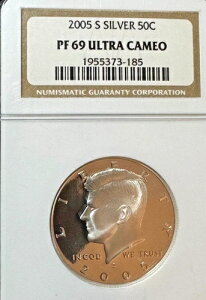 2005-S 90% �V���o�[ �P�l�f�B �v���[�t .50C PF69 �E���g���J���I �� �����ȃf�B�[�v�~���[