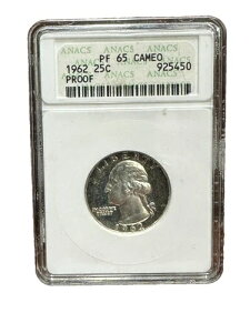 1962�N �v���[�t ANACS PF65 �J���I ���V���g�� �N�H�[�^�[ �V���o�[ 25�Z���g (.25)