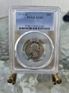 1934-D ���V���g�� �N�H�[�^�[ - PCGS AG03