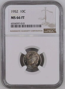 1952�N 10�Z���g FB ���[�Y�x���g �_�C�� NGC MS66FT 6554597-010