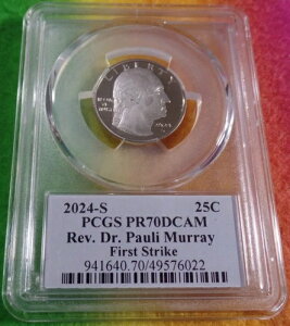 2024 S Rev Dr Pauli Murray AW �N�H�[�^�[ PCGS PR70DCAM T. Cleveland Signature FS