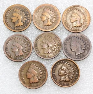 1880-1889�N �C���f�B�A���w�b�h�Z���g 8�R�C�� #JF5-