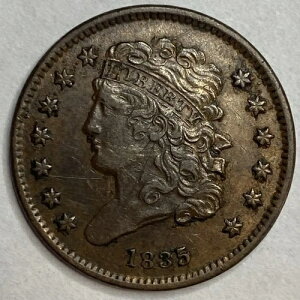 1835�N AU �ڍ� - �N���V�b�N�w�b�h�n�[�t�Z���g - �������J���[�̐��m�ȃR�C���摜 #HC10