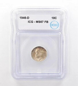1946-D ���[�Y�x���g �_�C�� MS67 FB ICG ���������F *7520