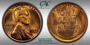 1940-S 1�Z���g CAC MS 66 ���b�h ~ ������΃����J�[���Z���g