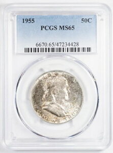 1955-P PCGS MS65 �t�����N���� �n�[�t�_���[ �����ʁA�t�B���f���t�B�A������