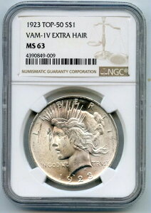 ?? 1923�N �s�[�X�V���o�[�_���[ NGC MS 63�AVAM-1V �G�N�X�g���w�A�[�A�g�b�v50�A�G���[�g30 R6