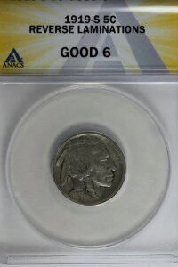 1919-S .05 ANACS G 6 ���o�[�X���~�l�[�V���� �o�b�t�@���[�j�b�P���A�C���f�B�A���j�b�P��