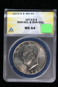 1972-D �A�C�[���n���[�E�_���[ ANACS MS64 DDO-001 & DDR-001 4VWU