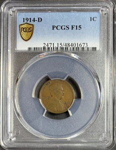 1914-D �����J�[�� �Z���g PCGS �S�[���h�V�[���h F15�A�u�L�[�f�[�g�v�E�B�[�g �Z���g