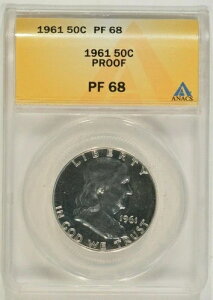 1961�N �v���[�t �t�����N�����V���o�[ �n�[�t�h�� 50�Z���g ANACS PF68 5034175