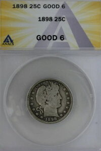1898�N 0.25 ANACS G 6 �o�[�o�[�N�I�[�^�[ ���o�e�B�w�b�h�N�H�[�^�[ �o�[�o25�Z���g -