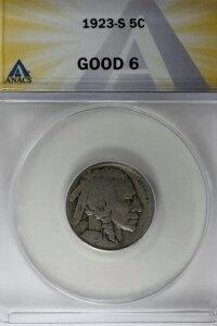 1923-S .05 ANACS G 6 �o�b�t�@���[�j�b�P���A�C���f�B�A���j�b�P���A5�Z���g�s�[�X