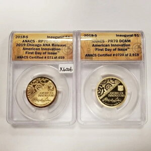 2018-S $1 �A�����J�� �C�m�x�[�V���� 2 �R�C�� ANACS PR 70 DCAM /ANACS RP 70 DCAM - X6006