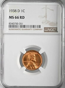 1938-D 1C �����J�[�� �E�B�[�g �Z���g�u�f���o�[�~���g�vNGC MS66 RD (��) #8340750-351