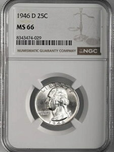 1946-D 25�Z���g ���V���g�� �V���o�[ �N�H�[�^�[ �f���o�[������ NGC MS66 #8343474-029