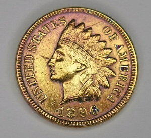 1896�N�C���f�B�A���w�b�h�y�j�[1�Z���g**�t�����o�e�B**4�_�C�������h**�������Â��R�C��**