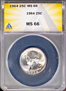 1964�N 25�Z���g��� ���V���g���{�� MS 66 �W�F�� ANACS # 7726044 + �{�[�i�X