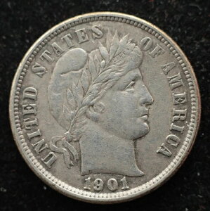 KAPPYSCOINS G9102 1901 ALMONT BU BARBER DIME �I���W�i���g�[��