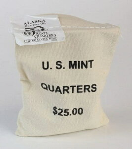 100 x 2008-D Alaska State Quarters ���J�� $25 �č������ǃo�b�O-
