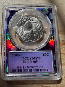 2008-S �n�N�g�E���V�L�O�n�[�t�h�� MS70 PCGS / �g���[�_�[ Bae Core